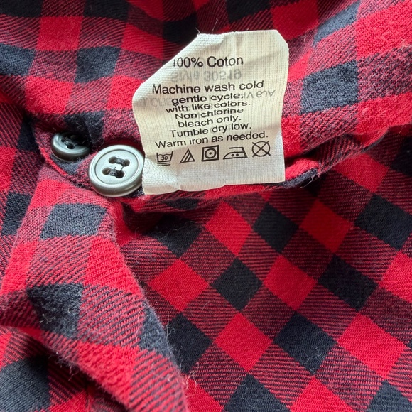 J Crew Factory Red Black Plaid Button Down - Picture 10 of 10